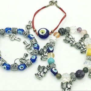 3 set of devils eye bracelets